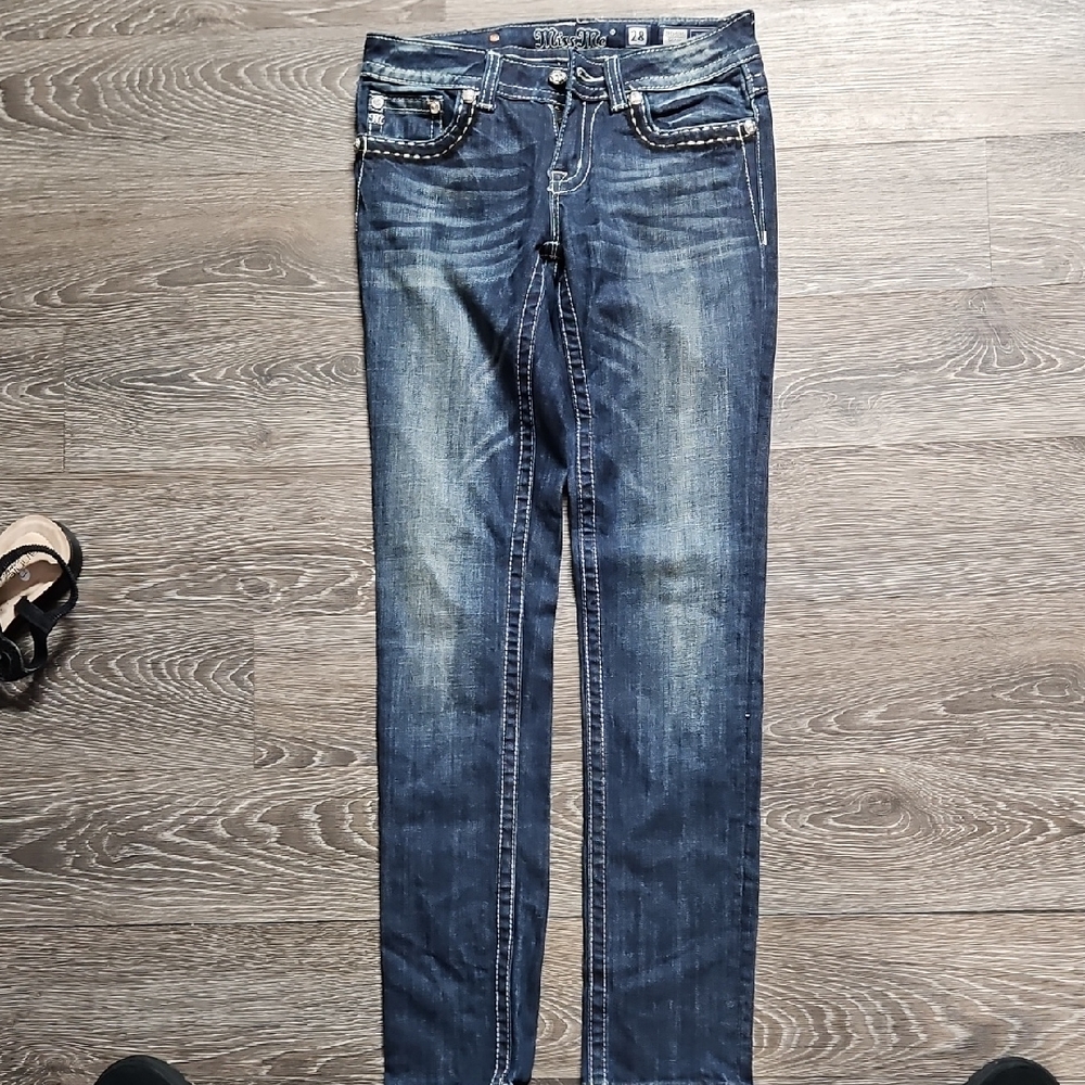 MISS ME Dark Blue Women's Slim Fit Jeans